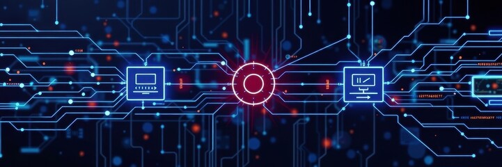 Obraz premium A high-tech file transfer protocol and receiver system seamlessly transferring data between folders in a futuristic computer network, server, data transfer