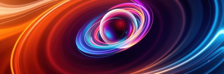 Naklejka premium Abstract liquid sphere with kinetic energy, swirling and moving dynamically, kinetic energy, swirling