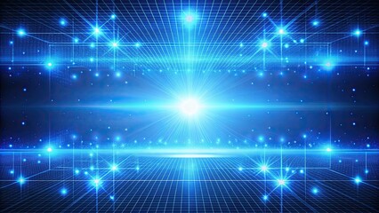 Fototapeta premium Shining blue glow technology background , futuristic, digital, abstract, illuminated, vibrant, neon, light effect, energy