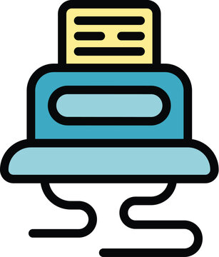blue printer printing yellow paper clip art preview