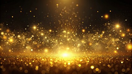 Naklejka premium Gold dust sparkle particle cloud abstract background , Gold, dust, sparkle, particle, cloud, abstract, background, shiny