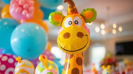 Fototapeta premium Bright and cheerful balloon animal centerpieces bringing a playful touch to any occasion.