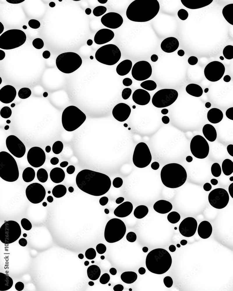 Poster Exploring the Intricate Patterns of a Captivating Black and White Geometric Fractal Design