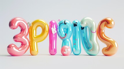 With their rounded contours and puffy appearance these 3D bubble letters add a touch of playfulness to any typography design.