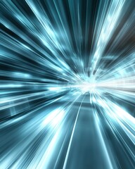 Fototapeta premium Innovative Tech Entrepreneur Navigating the Digital Landscape in a Futuristic Environment