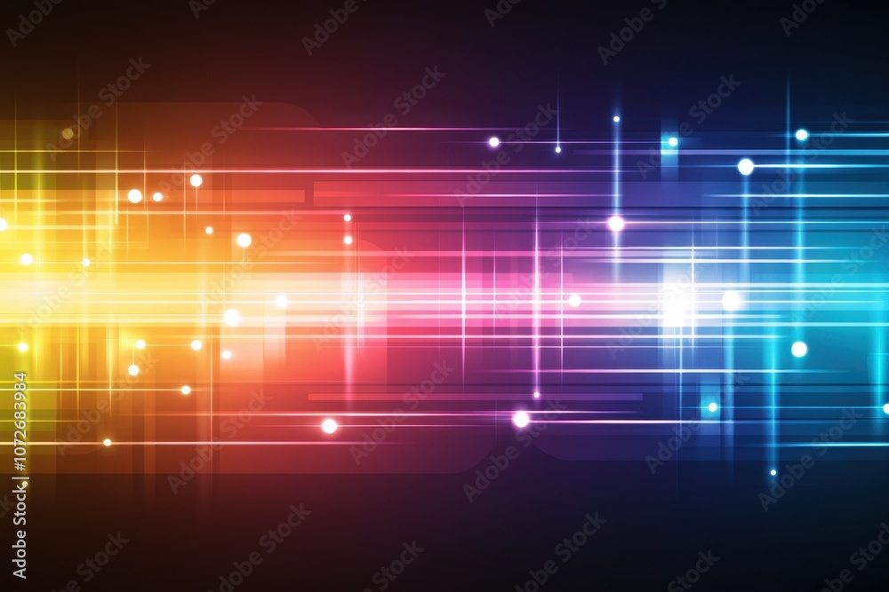 Poster A Vibrant Display of Glowing Code Blocks Creating a Mesmerizing Technology Background