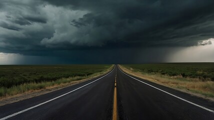 Fototapeta premium storm clouds over the road