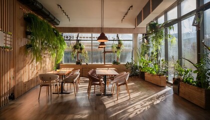 Obraz premium The cafe's outdoor seating provides a peaceful escape. 