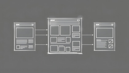 Website Design Wireframe Examples Of Web And Mobile Wireframe Sketches Printable isolated with white highlights, png