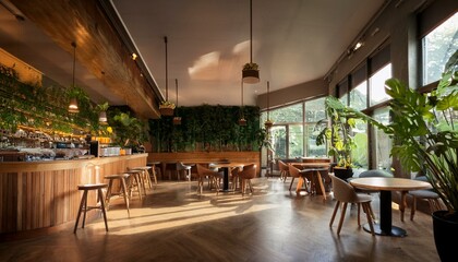 Obraz premium The cafe's inviting space fosters creativity and connection. 