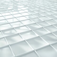 Abstract White Grid Pattern Background - Minimalist Modern Geometric Design.