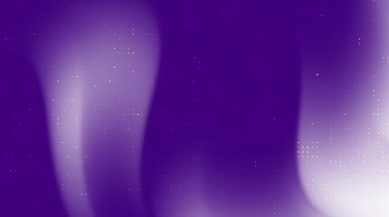 Purple gradient background with white dots. 
