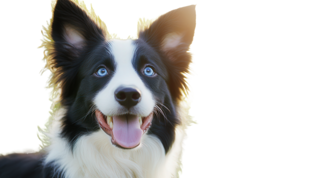 cool dog puppy wearing easter rabbit ears ,  isolated, transparent, png, background