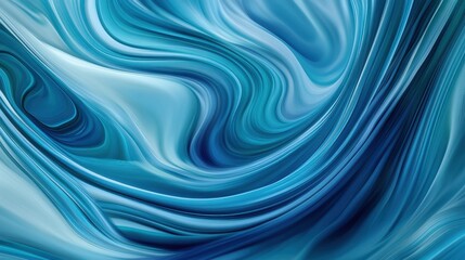 Abstract Blue Swirling Liquid Marble Background - Texture for Design and Decor