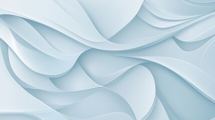 Abstract Blue and White Curvy Background with 3D Effect for Graphic Design and Presentation