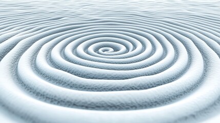 Naklejka premium Abstract Spiral Pattern 3D Render White Gray Geometric Minimalist Design Circular