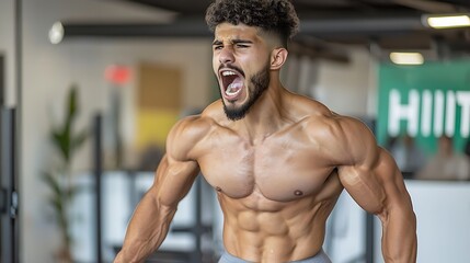 Bodybuilder incorporating high intensity interval training (HIIT) into their workout routine