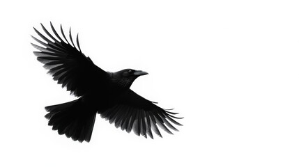 Obraz premium Black Raven in Flight