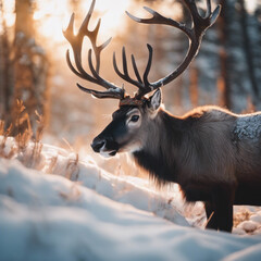 Fototapeta premium Reindeer Closeup