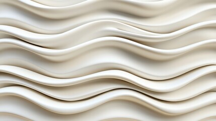 Obraz premium Abstract White Wave Pattern Background Texture 3D Render