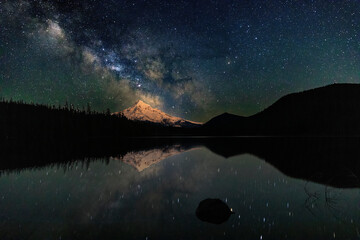 Milky Way over Lost Lake & Mt Hood