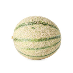 One whole Cantaloupe melon isolated on white