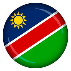 Namibia flag in circle shape pin and badge