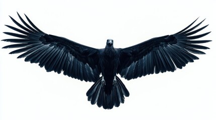 Naklejka premium Black Vulture in Flight