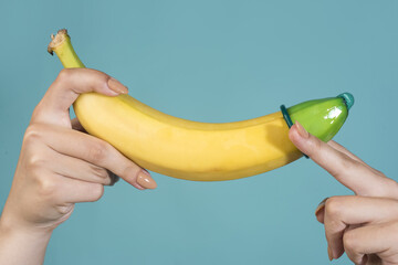 Safe sex. Condom contraception. Sex protection. Safe sex concept. Contraception concept. Protection...