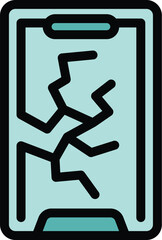 Smartphone with a cracked screen, symbolizing damage and the need for repair