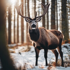 Fototapeta premium Reindeer Closeup