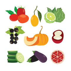 A Colorful Variety of Fruits and Vegetables