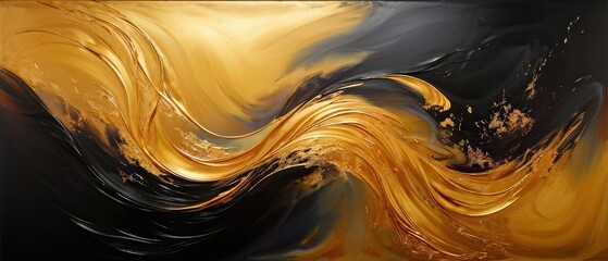 Abstract Golden Swirls