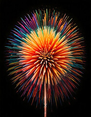 Diwali Background with Glowing Fireworks Display