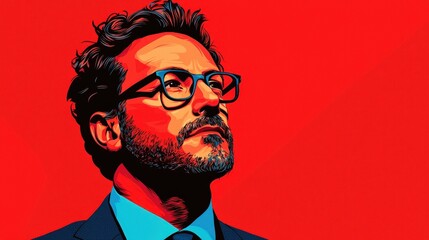 Businessman Portrait Illustration   Serious  Leadership  Confidence  Success