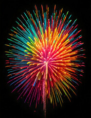 Colorful Fireworks Display