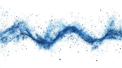 Obraz premium Abstract Blue Wave Design with Splash Effects