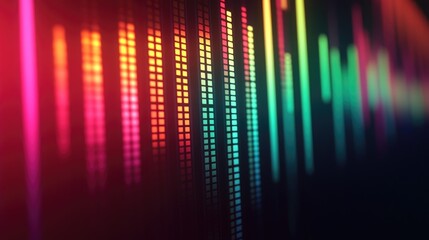 Colorful Abstract Sound Wave Visualization