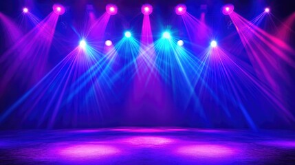 Colorful Stage Lights with Vibrant Background Effects