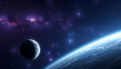 Obraz premium Planets Galaxy Science Fiction Wallpaper Beauty Deep Space Cosmos Physical Cosmology Stock Photos. Cosmology is the study of the cosmos isolated with white highlights, png