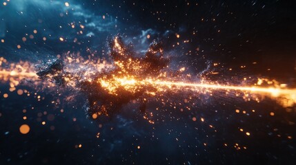 Cosmic Explosion in Space with Energetic Patterns