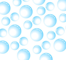 Blue Bubble background isolated in white