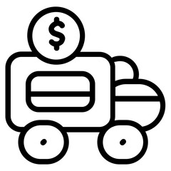 ATM Truck Line Icon