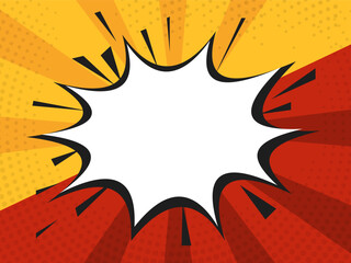 Comic blank text speech bubbles in pop art style vector illustration