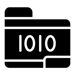 Binary Database Solid Icon