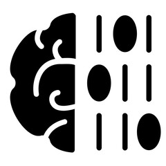 Binary Thinking Solid Icon