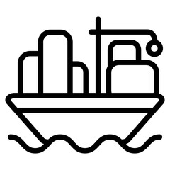 Boat Line Icon