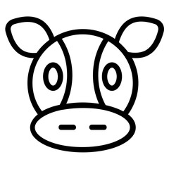 Cow Line Icon