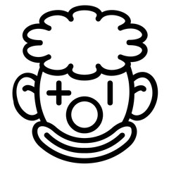 Clown Line Icon