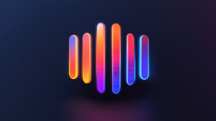 Fototapeta premium Vibrant Sound Wave Graphic Design Concept